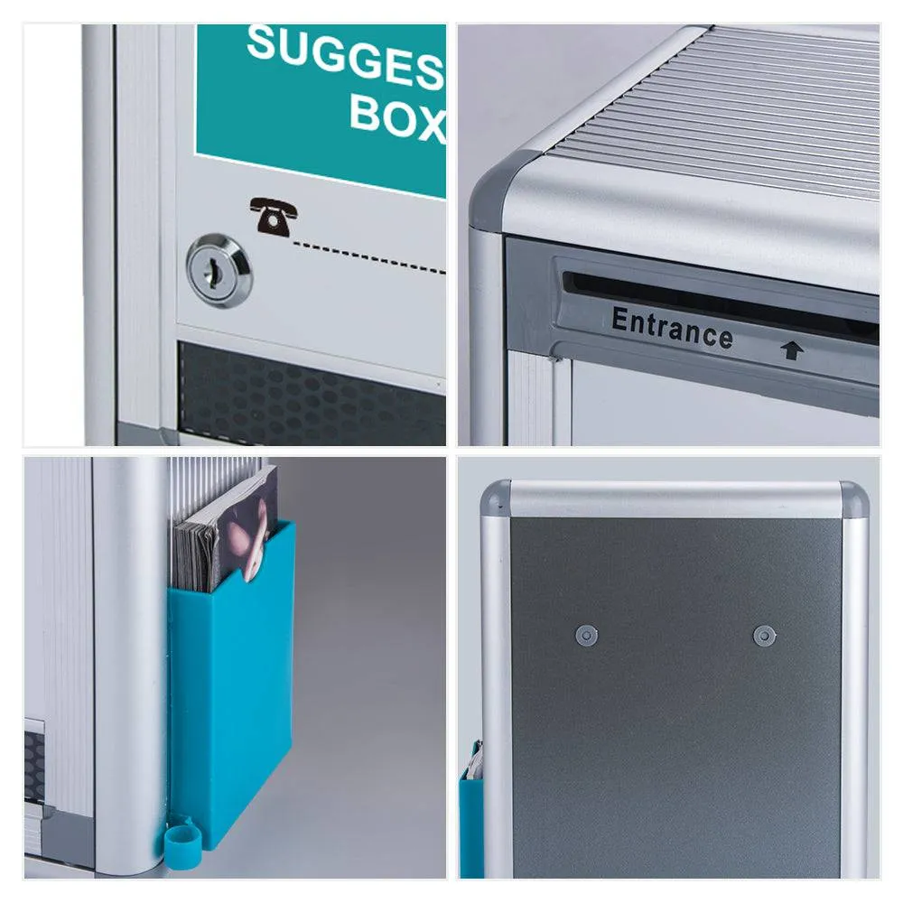 Glosen Aluminum wall mount suggestion box/donation box with Lock