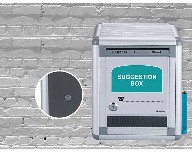 Glosen Aluminum wall mount suggestion box/donation box with Lock