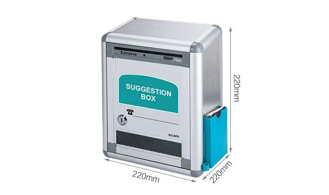 Glosen Aluminum wall mount suggestion box/donation box with Lock