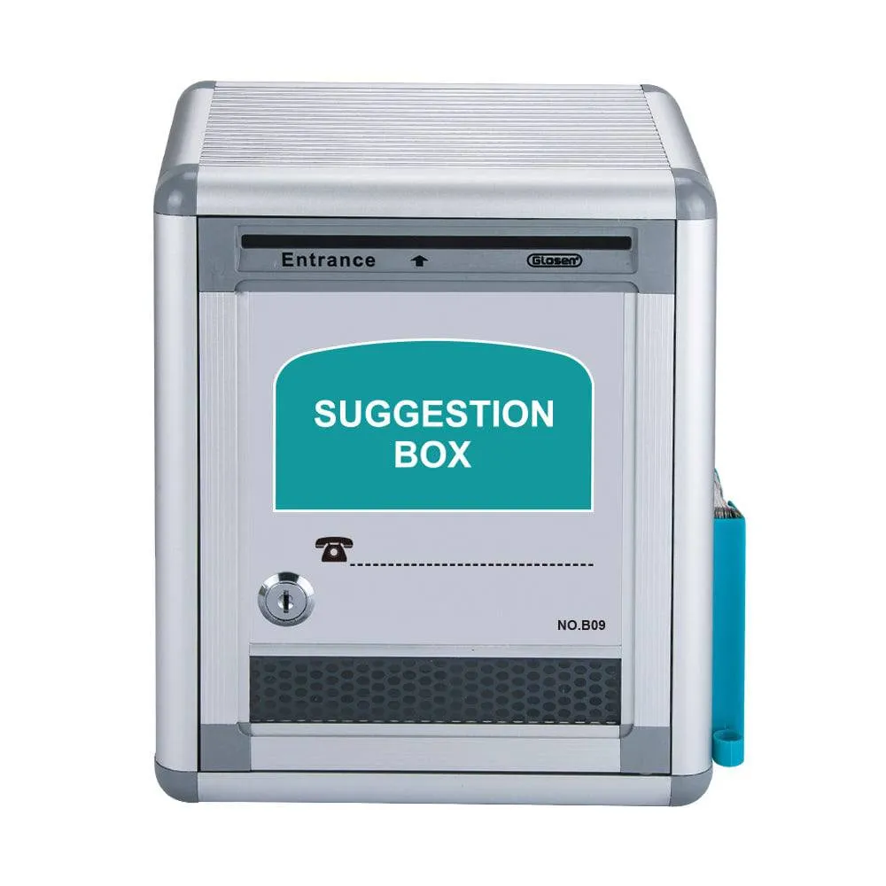 Glosen Aluminum wall mount suggestion box/donation box with Lock