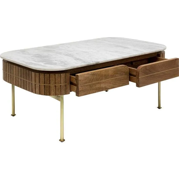 Grace Mango Wood/Marble Coffee Table