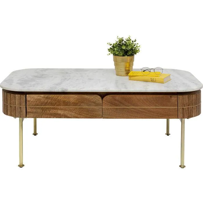 Grace Mango Wood/Marble Coffee Table