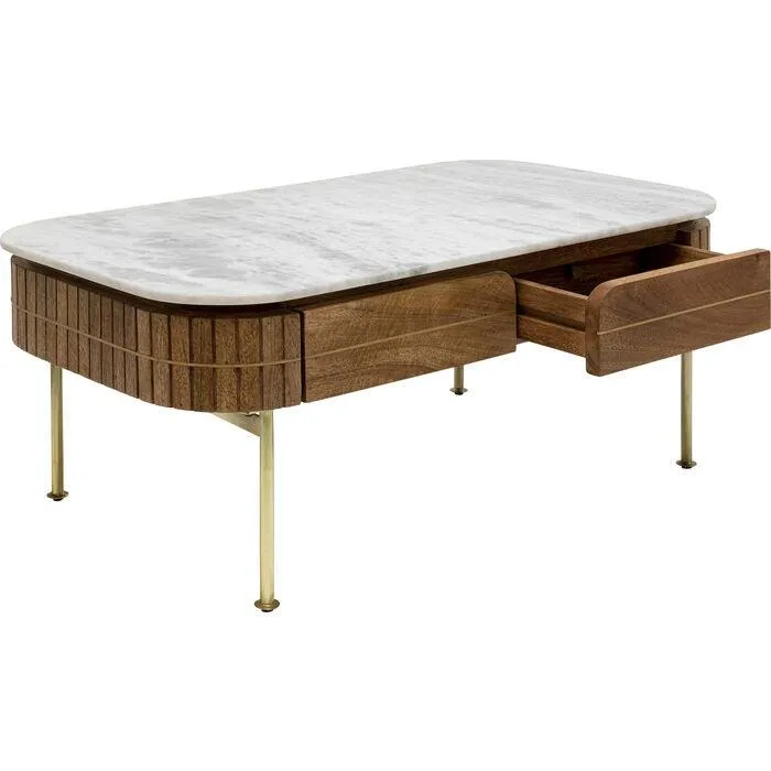 Grace Mango Wood/Marble Coffee Table