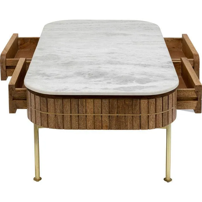 Grace Mango Wood/Marble Coffee Table