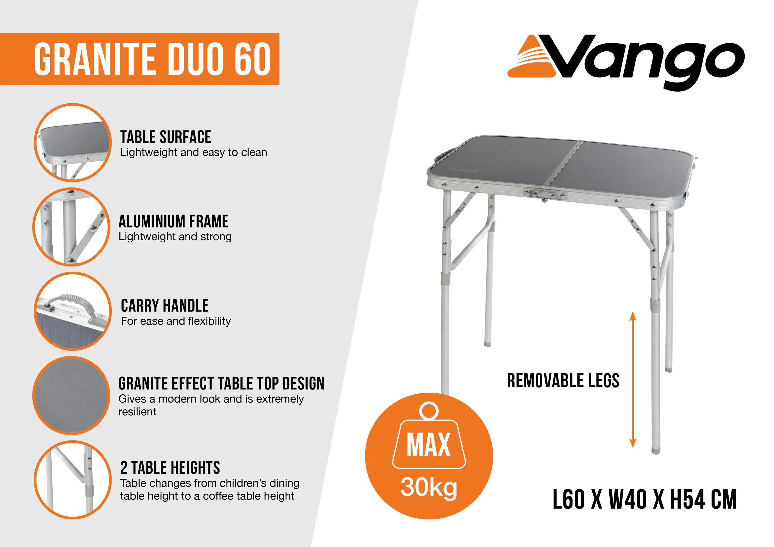 Granite Duo 60 Table