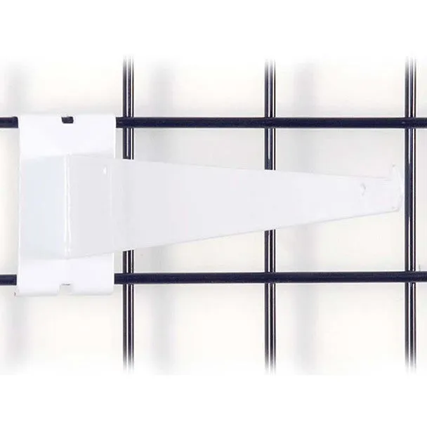 Grid Metal Shelf Bracket for Gridwall, Chrome, White, Black - Preowned