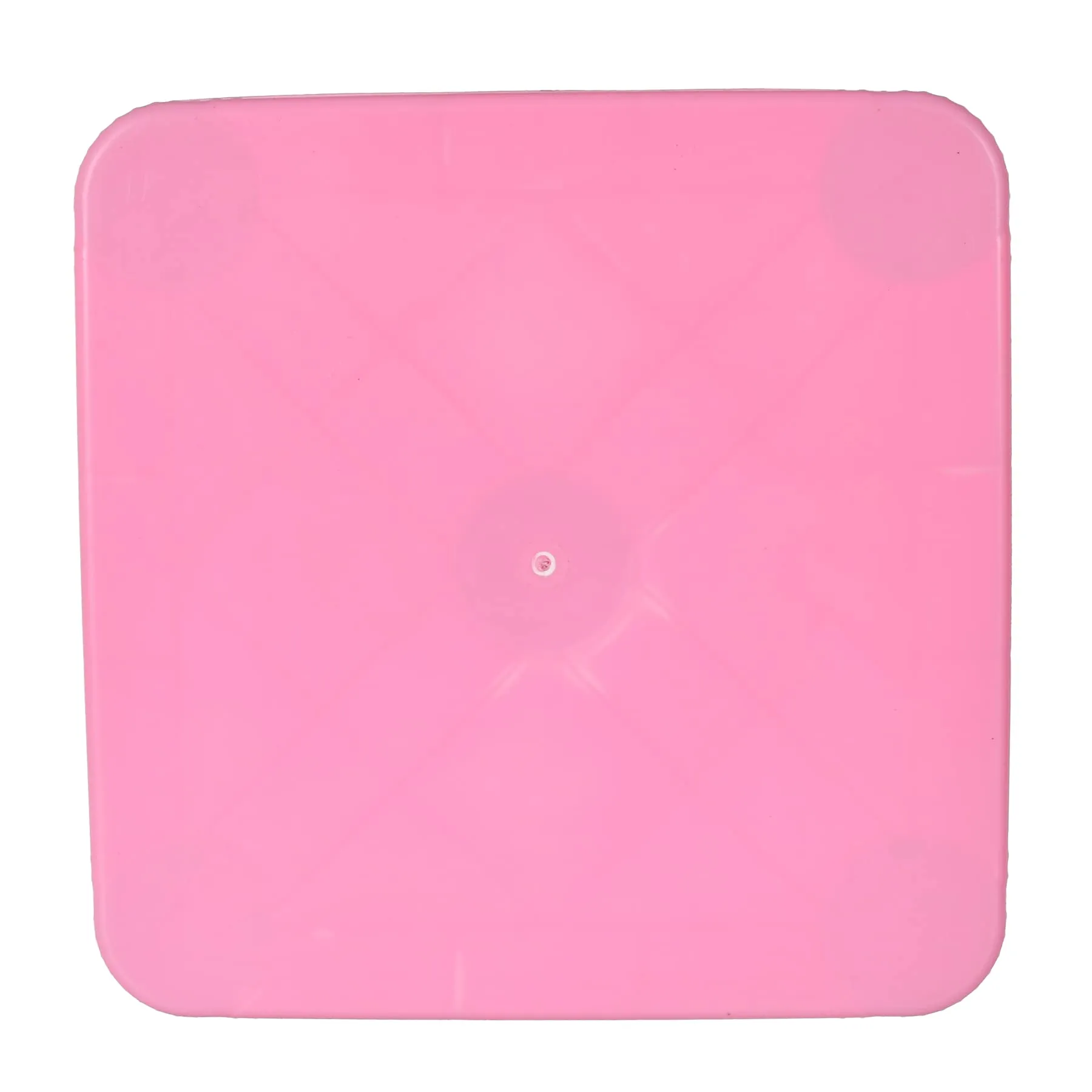 Heart Home Small Portable,Lightweight, Comfortable Square Plastic Seating Stool/Patla for Home, Bathroom, Kitchen (Pink)