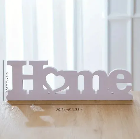 HOME LOVE White Letter Ornament – stylish decor