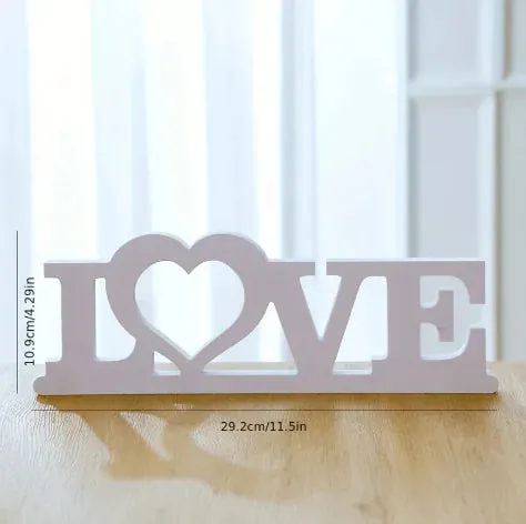 HOME LOVE White Letter Ornament – stylish decor