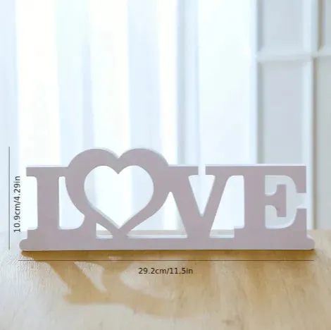 HOME LOVE White Letter Ornament – stylish decor