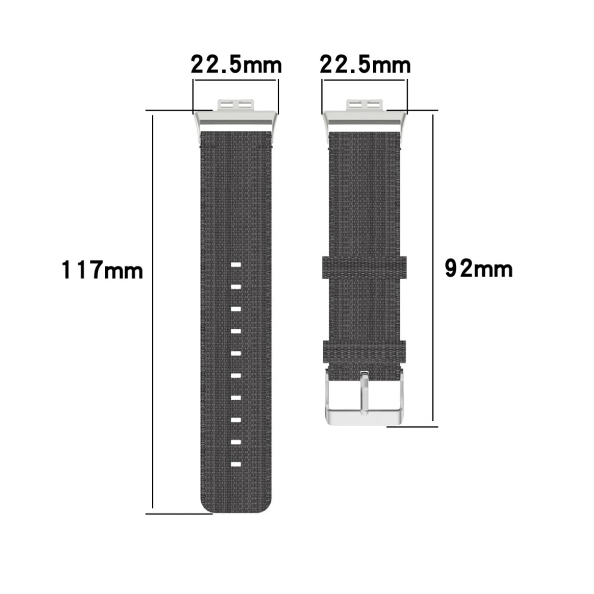 Huawei Watch Fit woven patetrn watch band - Dark Grey