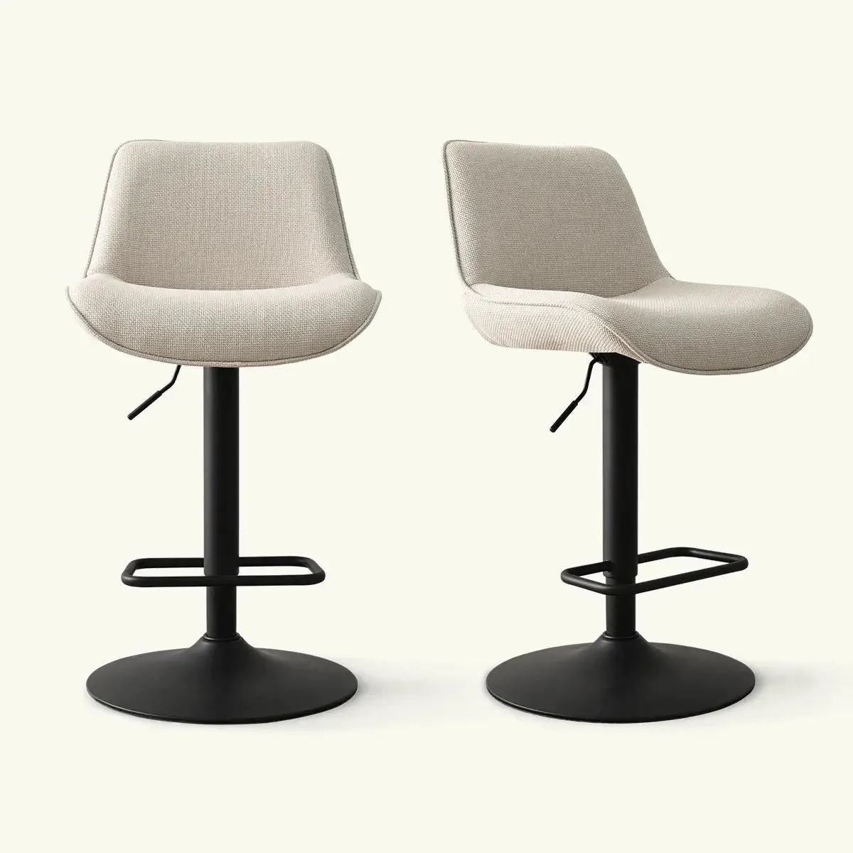 Hunter Upholstered Swivel Adjustable Counter Stool (Set of 2)