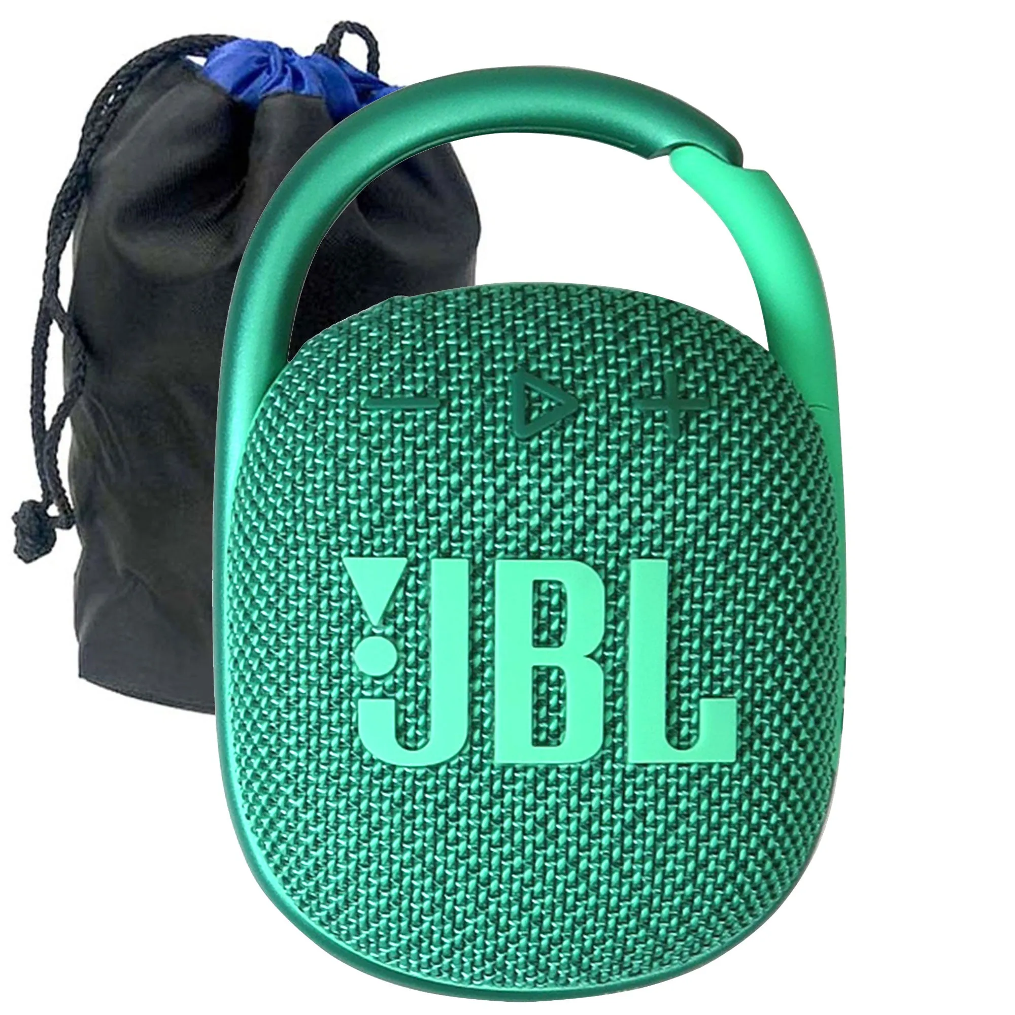 JBL Clip 4 Eco Ultra-Portable Waterproof Bluetooth Speaker (Ocean Blue) with Soft Pouch Bag