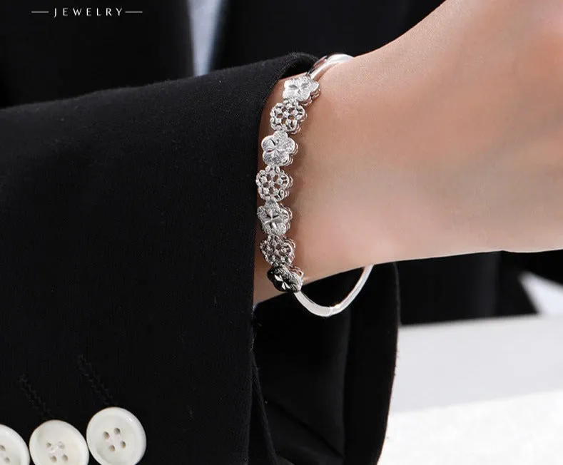 Jewelry ins style fashion trend elegant temperament closed hand jewelry flower bracelet