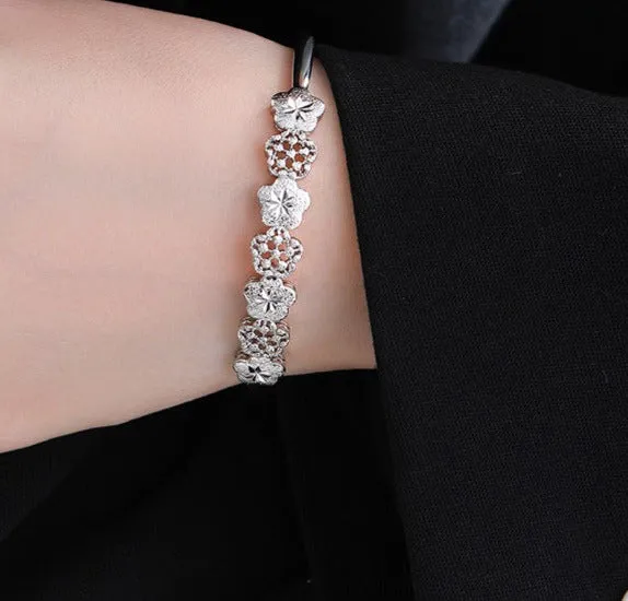 Jewelry ins style fashion trend elegant temperament closed hand jewelry flower bracelet