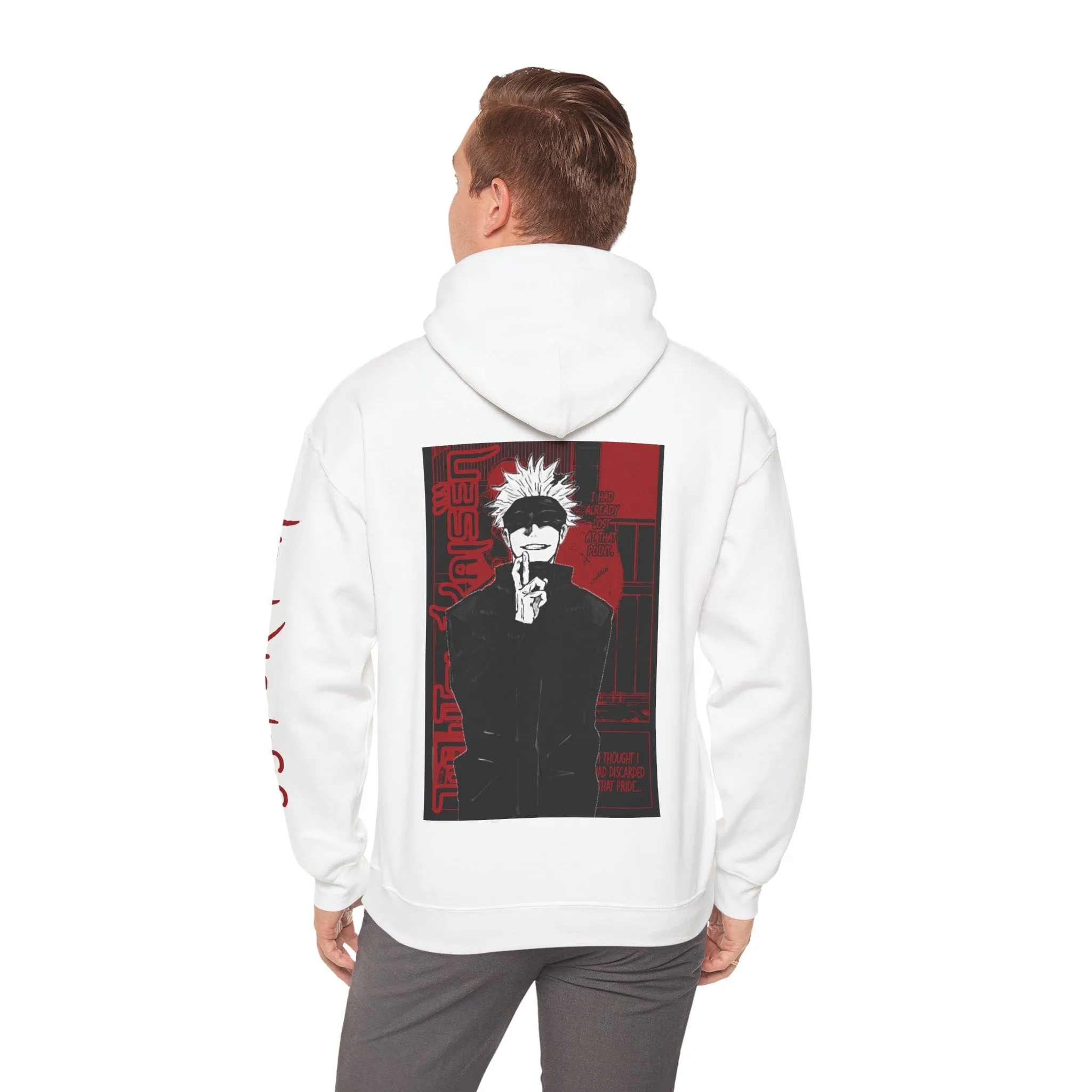 Jujutsu Kaisen Anime Hoodie Sweatshirt, Unisex Heavy Blend™, Cosplay Jumper, Back & Sleeve Print Manga Hoodie