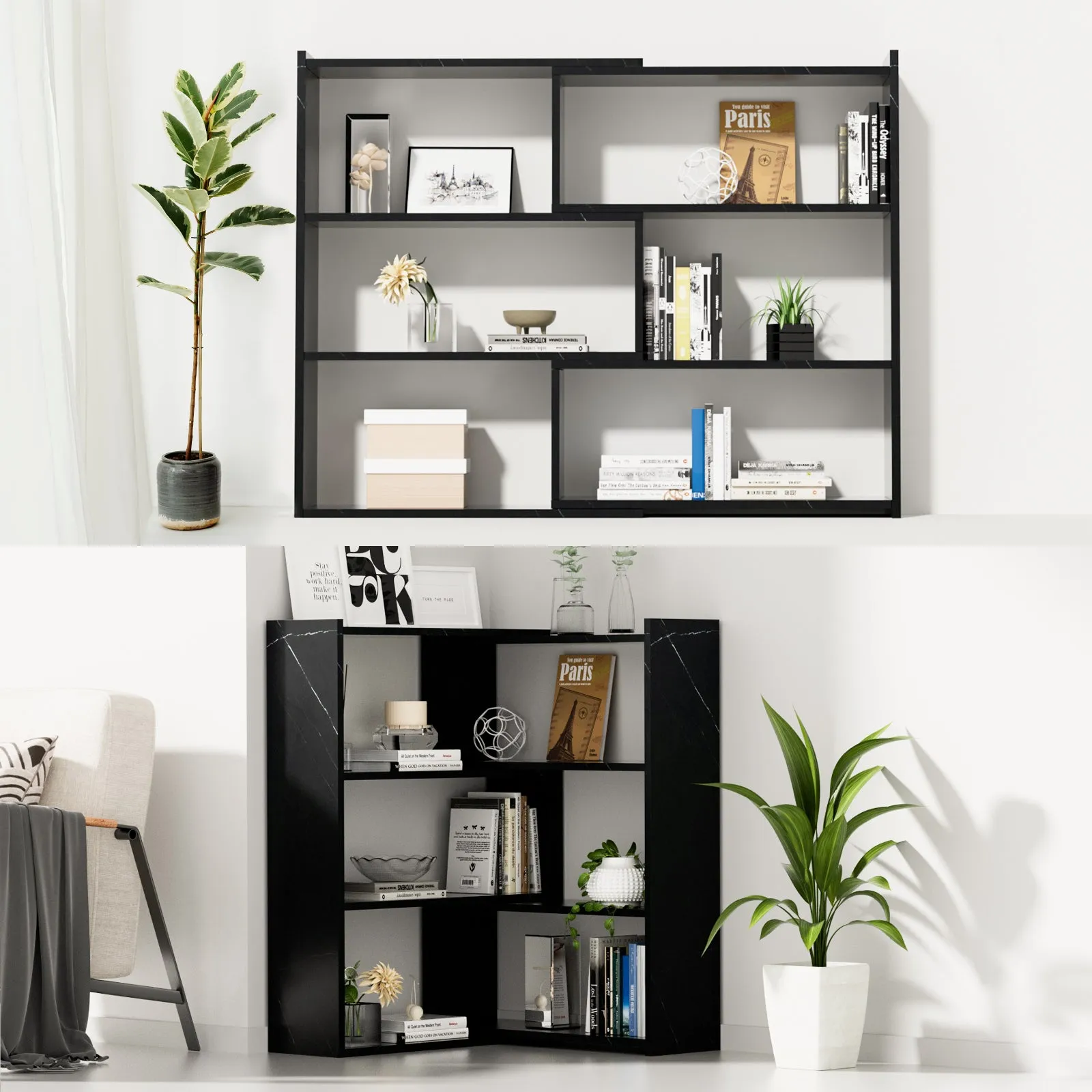 Kaboon 4-Tier Shelving Unit--Cloud Atlas