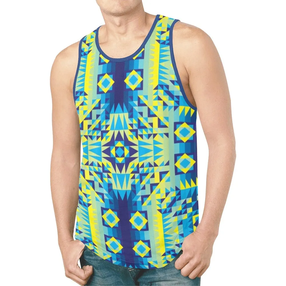 Kaleidoscope Jaune Bleu Tank Top