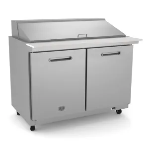 Kelvinator KCHMT48.18 48" Two Section Mega Top Sandwich Prep Table, 18 Pan