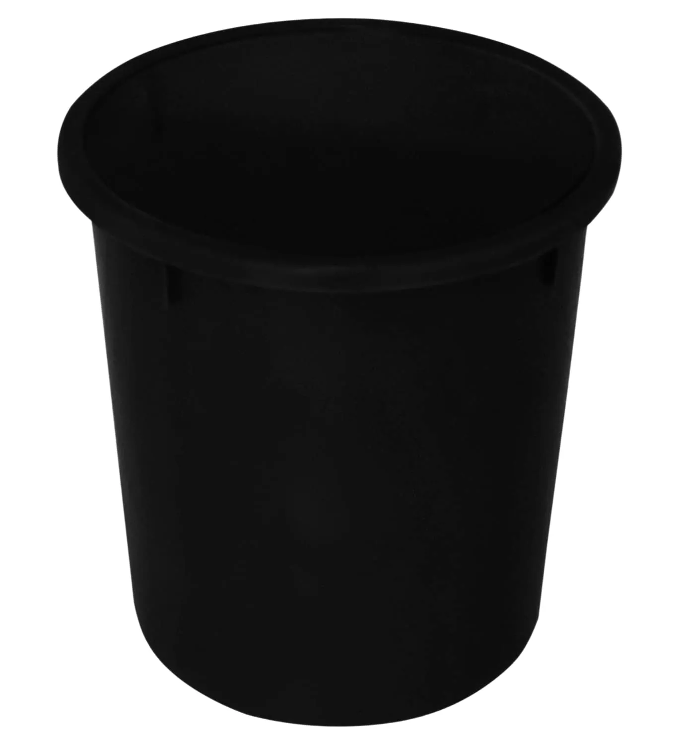 Kuber Industries Plastic Dustbin|Solid Color & Durable Plastic|Round Shape, Capicity 5 Ltr (Black)-47KM01030, Open Top