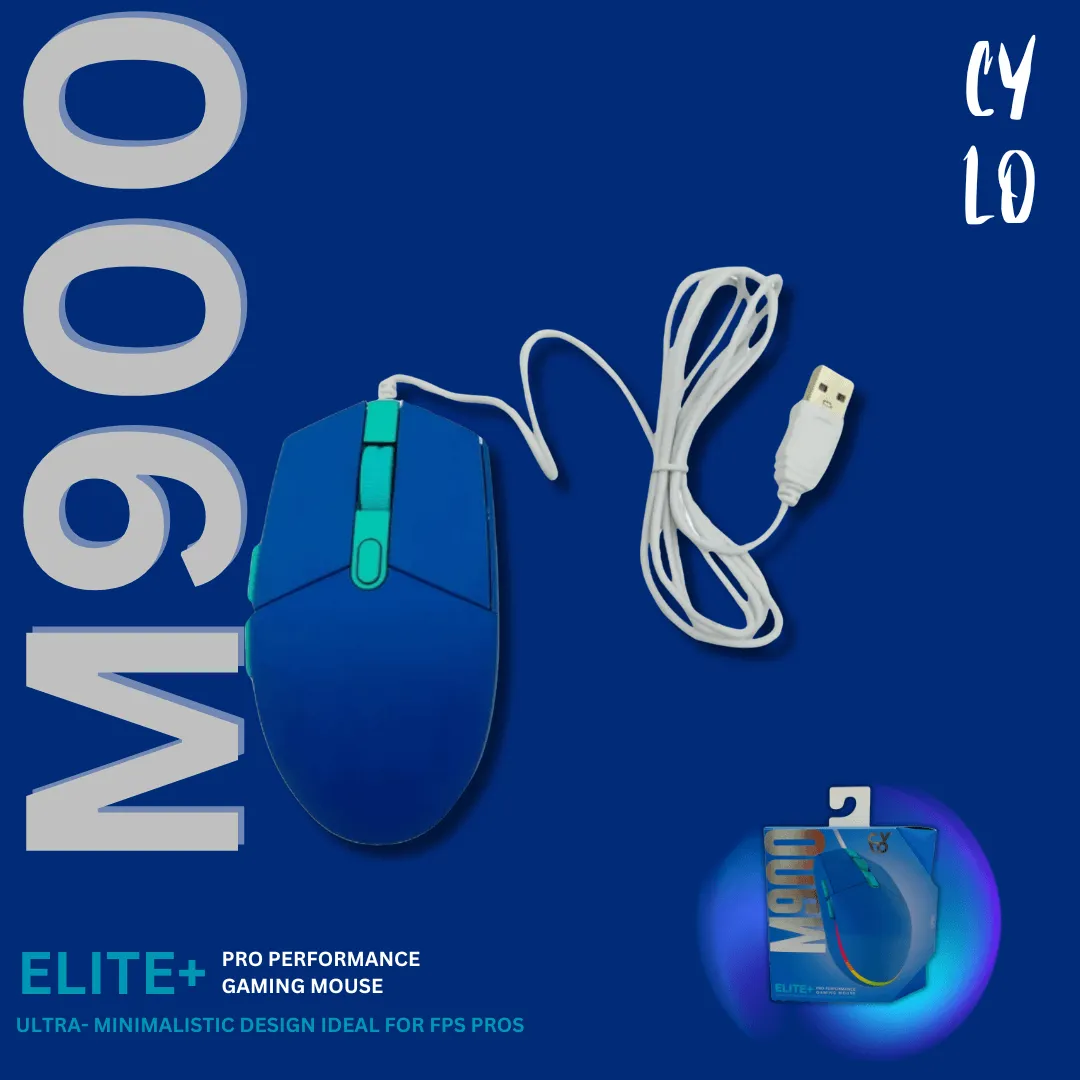 LED Light Up M900 Blue Gaming Mouse