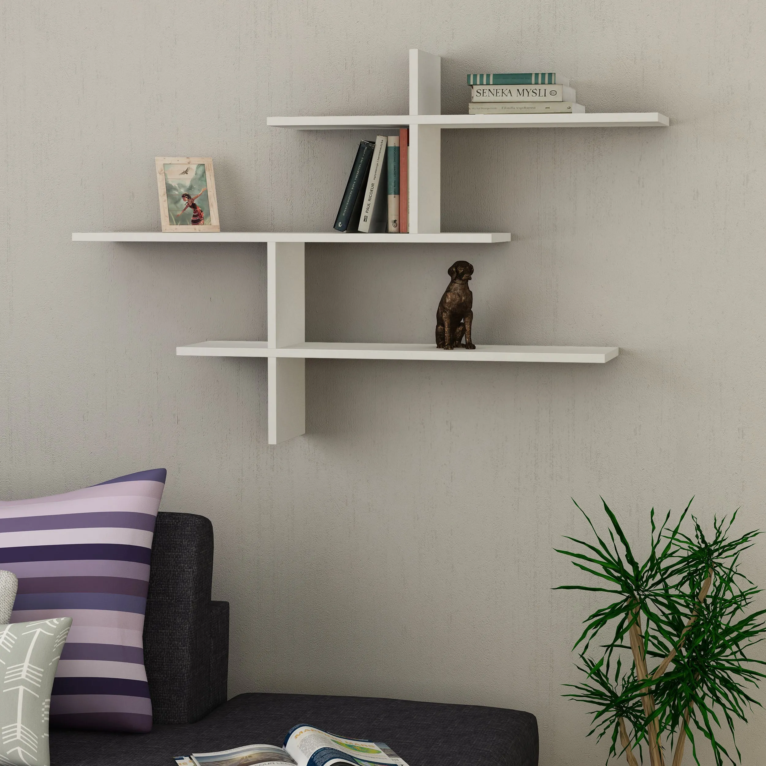 Leo Modern Floating Shelf Tall 80.5cm