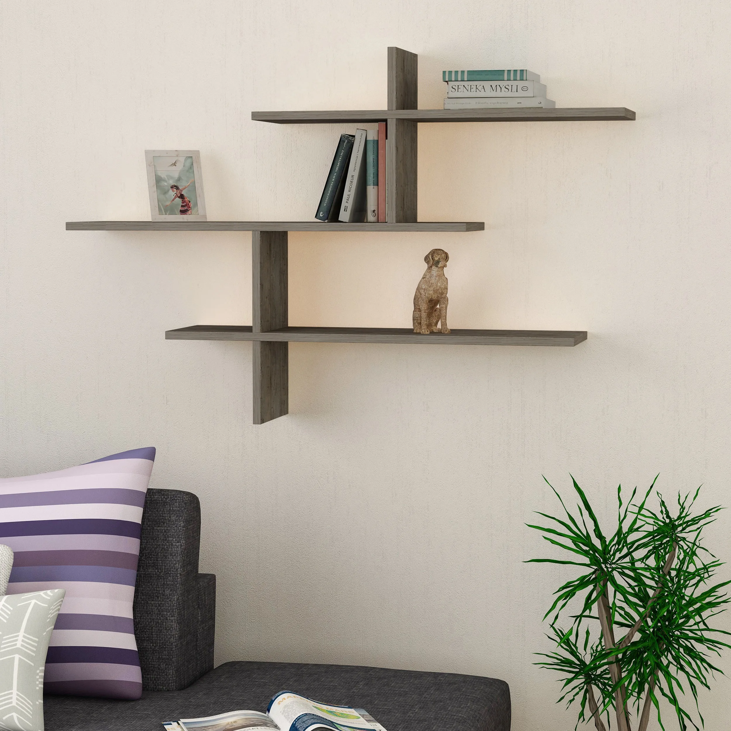 Leo Modern Floating Shelf Tall 80.5cm