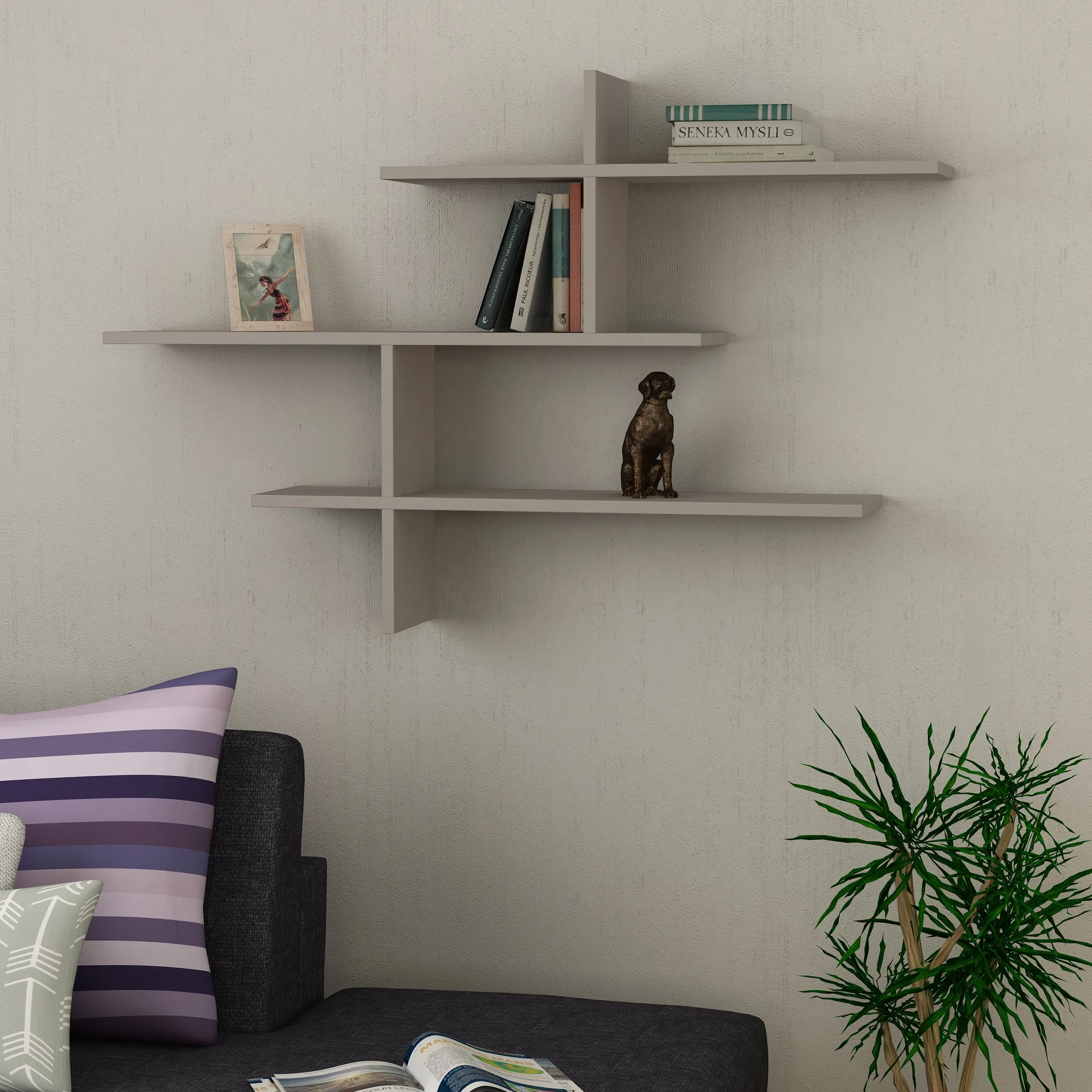 Leo Modern Floating Shelf Tall 80.5cm