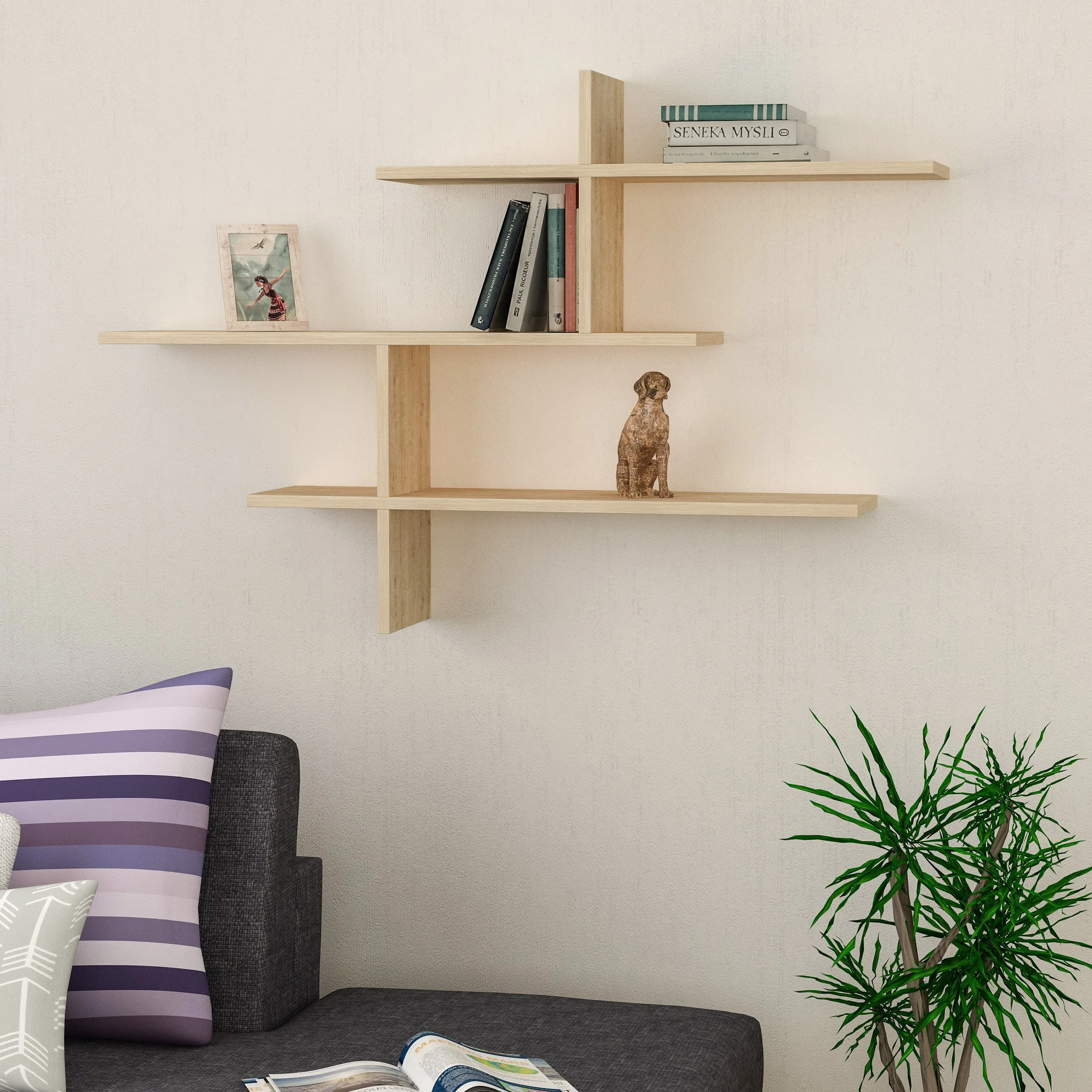 Leo Modern Floating Shelf Tall 80.5cm