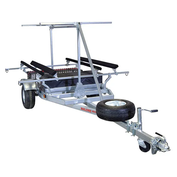 Malone MegaSport 2 Boat w/ Storage & 2nd Tier Trailer Package