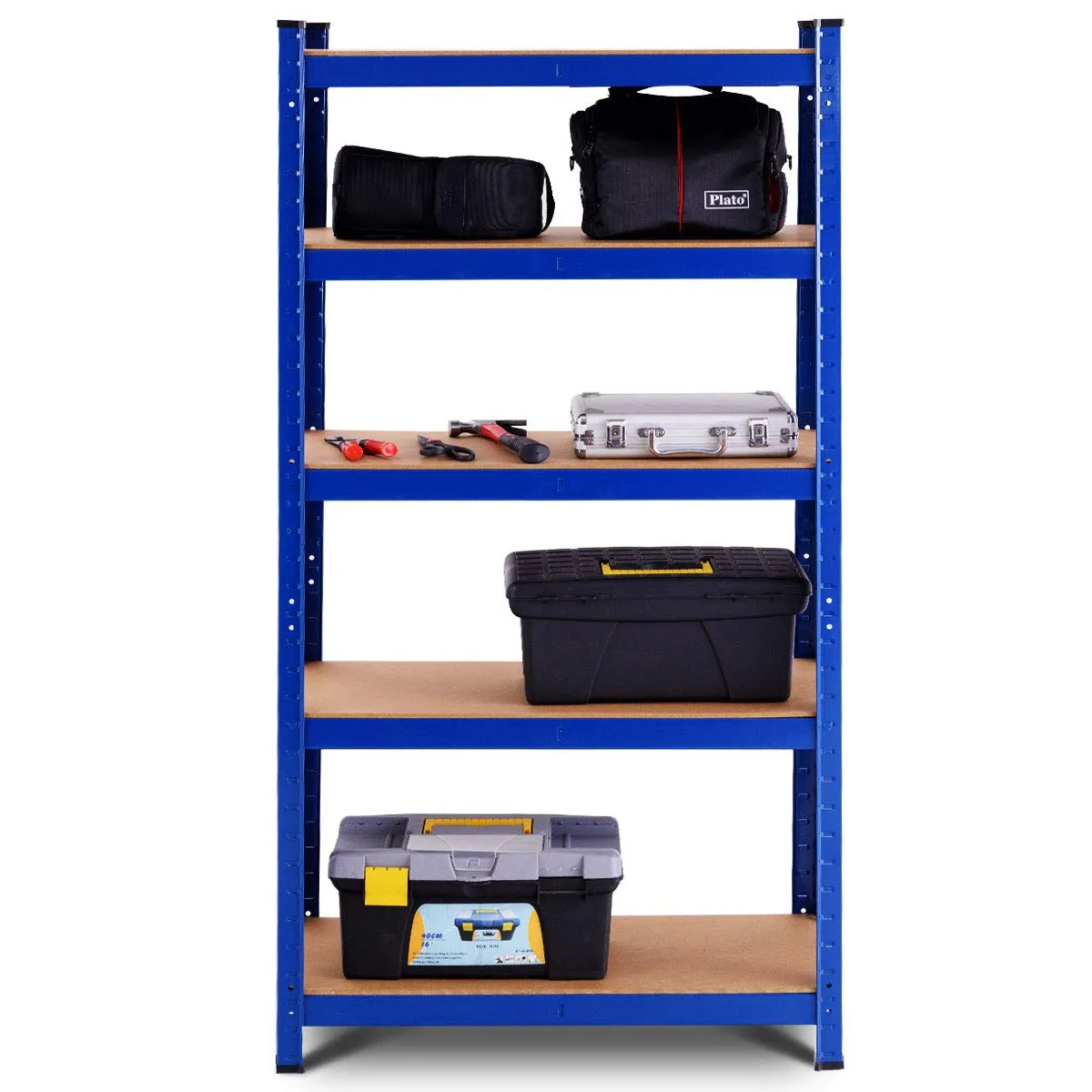 Metal Storage Shelves, 60inches Heavy Duty Frame Organizer, 5-Tier Garage Shelf