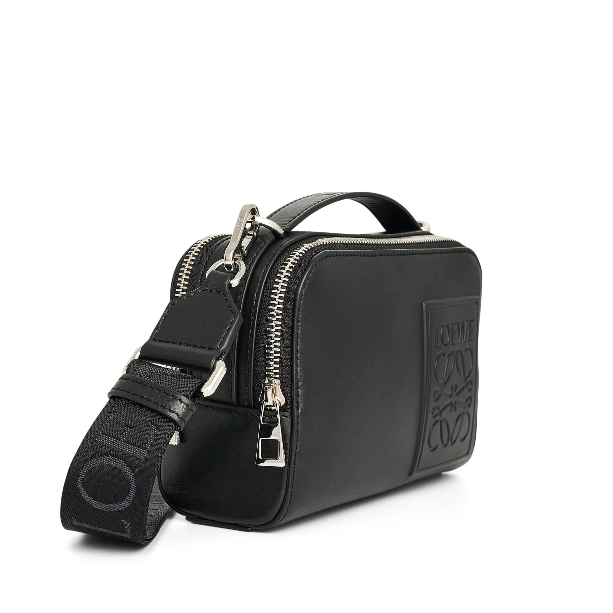 Mini Camera Crossbody Bag in Black