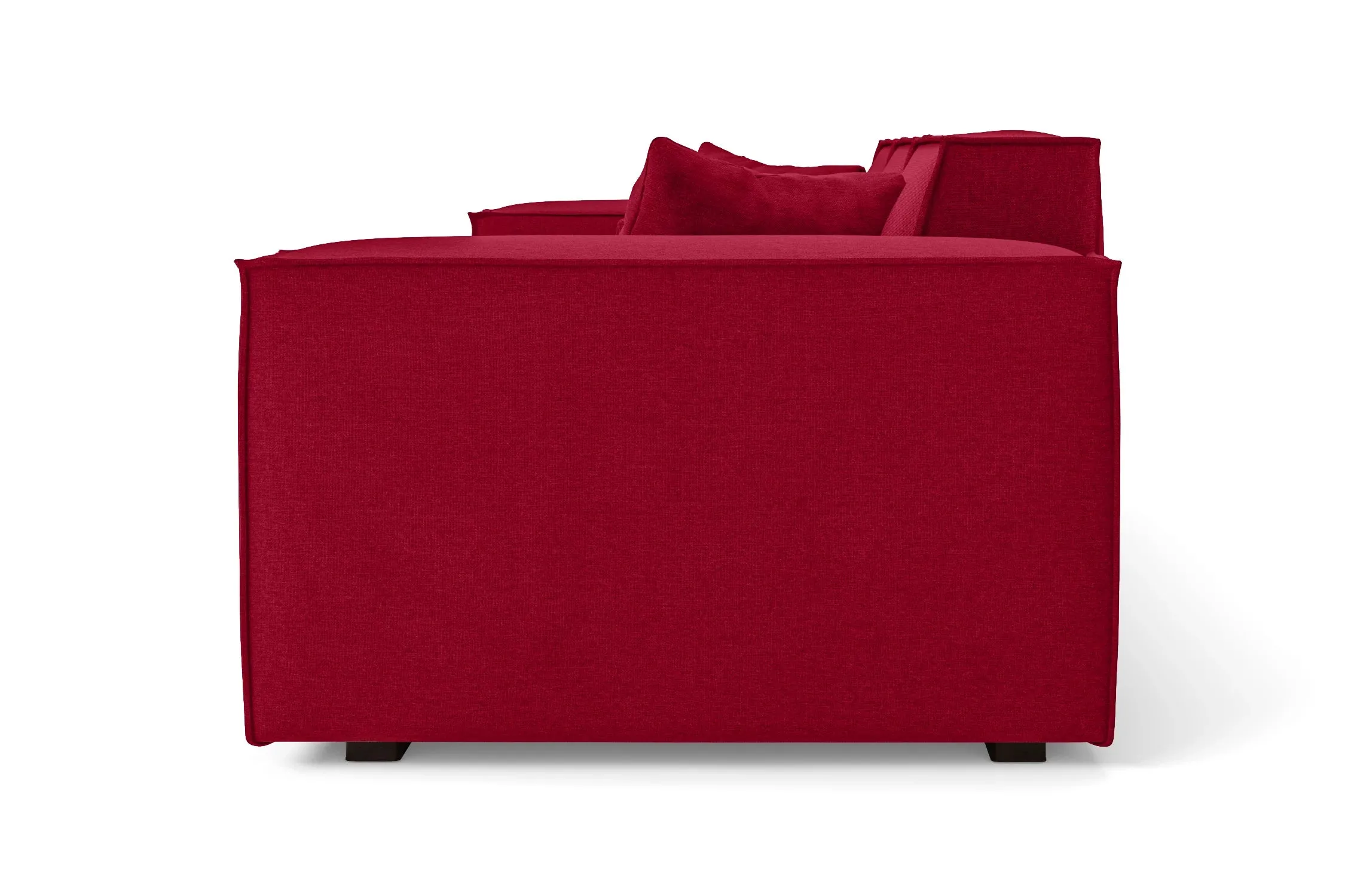 Naples Armchair Red Linen Fabric