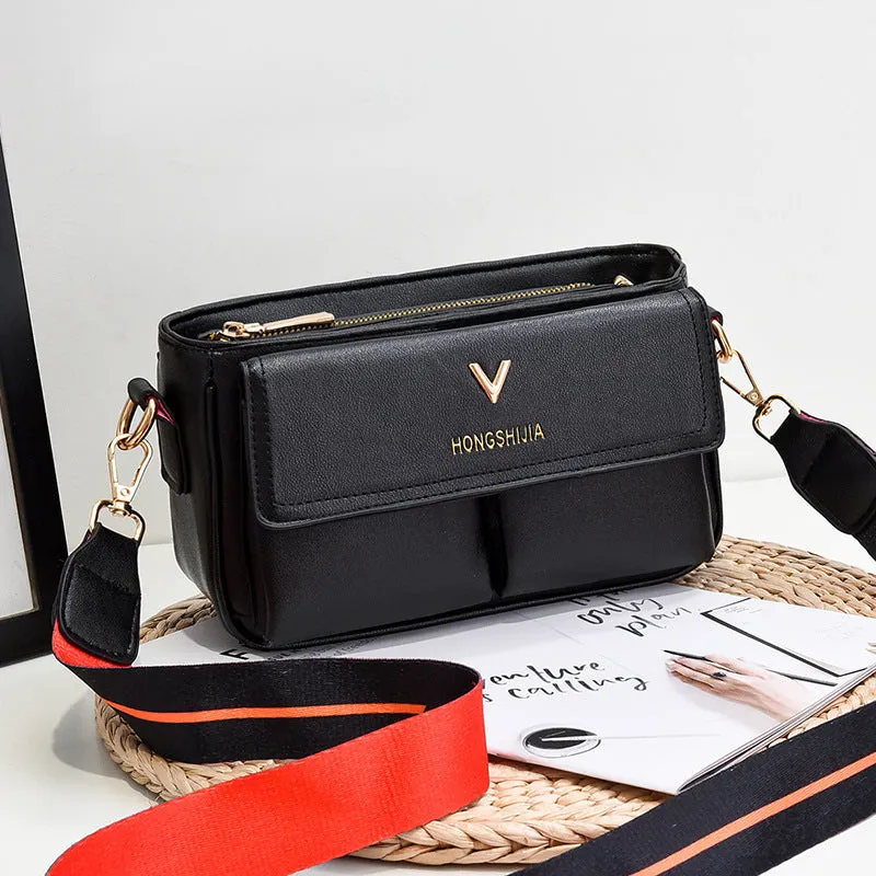 New Fashion Contrast Color Small Square Bag Sweet and Cute Women's Shoulder Crossbody Bag Personalized Design Niche Women's Bag