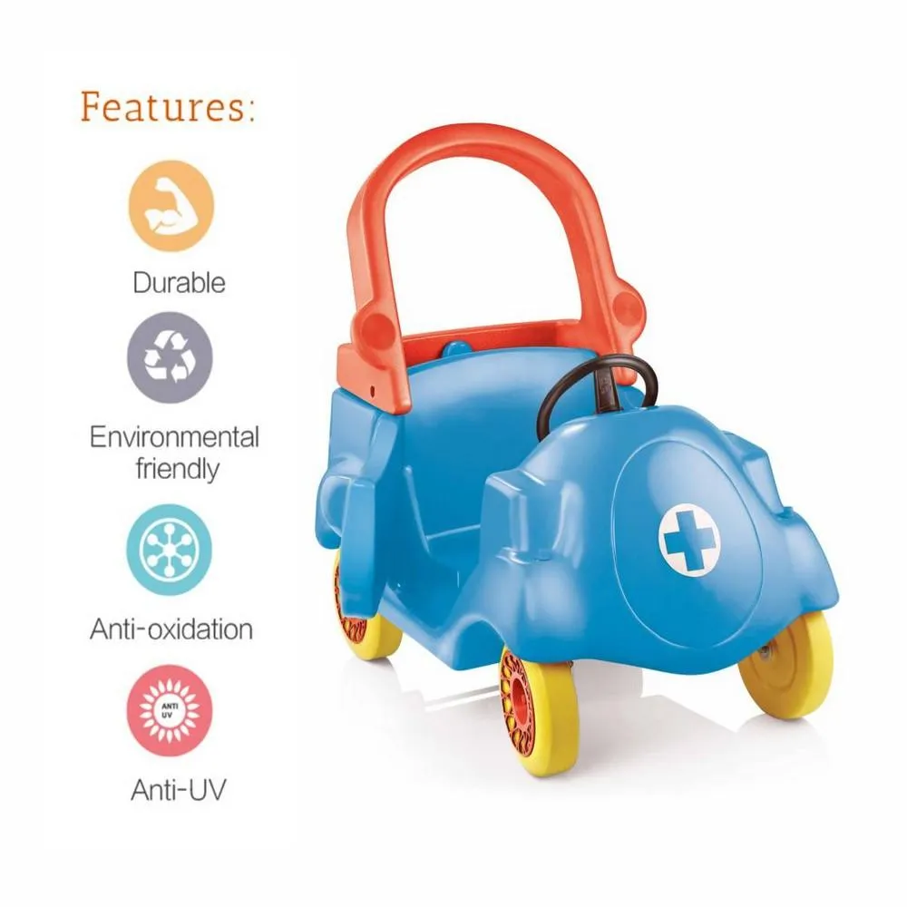 Ok Play Coupe Car, Plastic Material,Toys For Kid, Small Car For Toddlers, Sky Blue, 1 To 2 Years