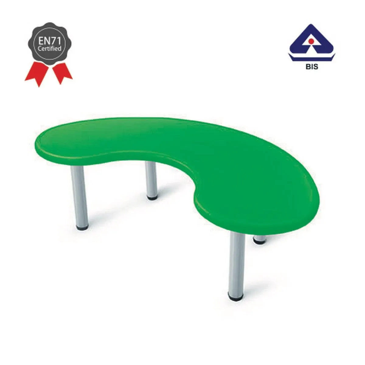 Ok Play Moon Desk Big, Round And Smooth Edges For Safety, Perfect For Home And School, Green, 2 to 4 Years