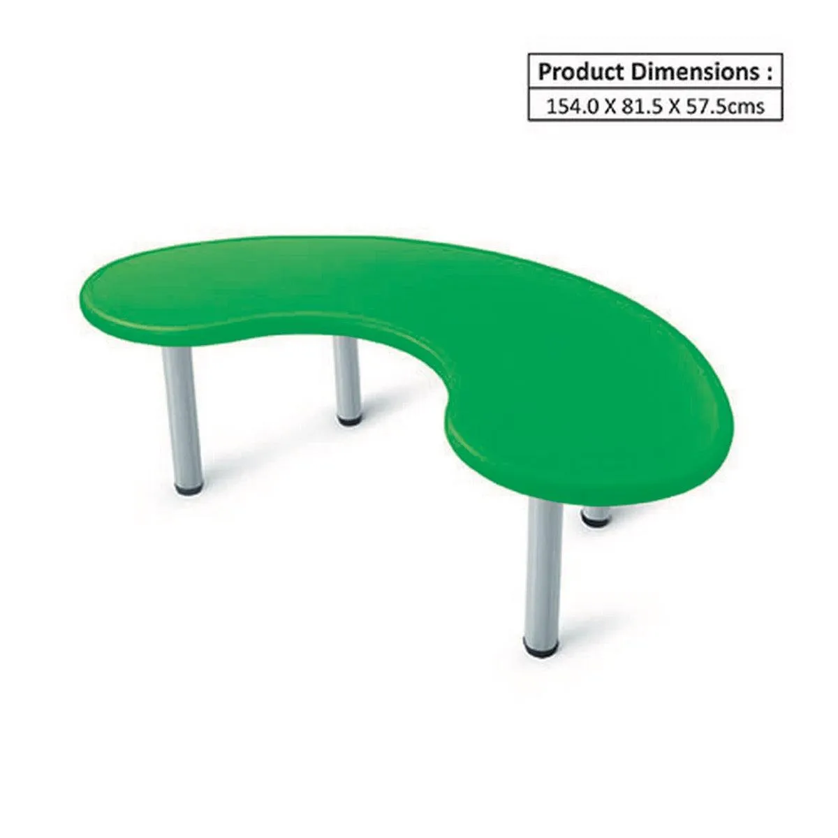 Ok Play Moon Desk Big, Round And Smooth Edges For Safety, Perfect For Home And School, Green, 2 to 4 Years