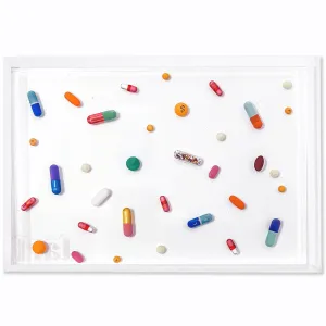 Pill   Gold Acyrlic Tray