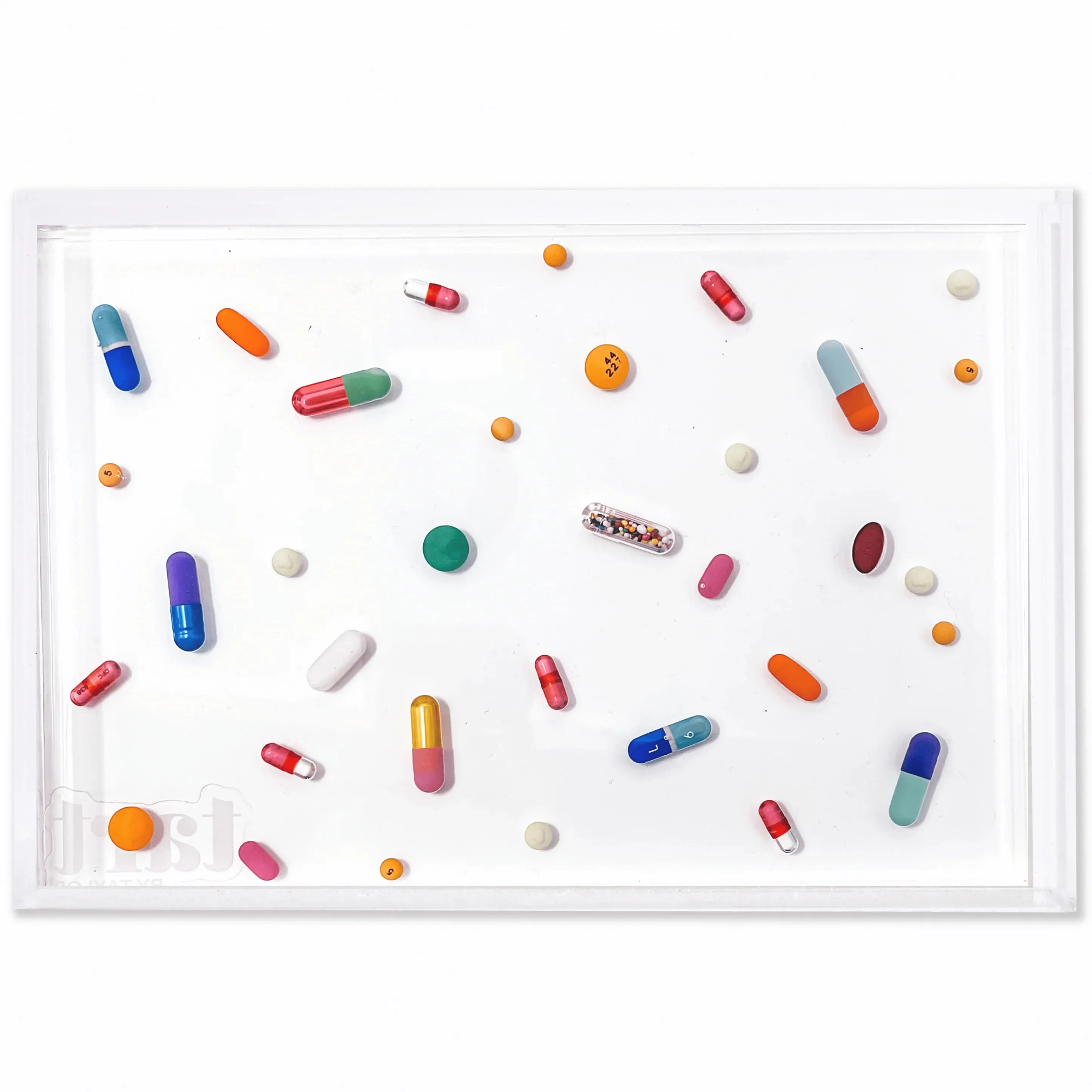 Pill   Gold Acyrlic Tray