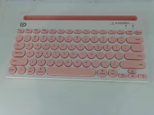 Portable Bluetooth Keyboard Pink Compact Design Wireless