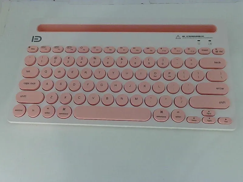 Portable Bluetooth Keyboard Pink Compact Design Wireless