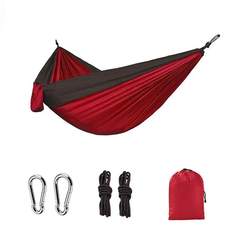 Portable Camping Hammock: Lightweight Nylon Single Bed for Relaxation