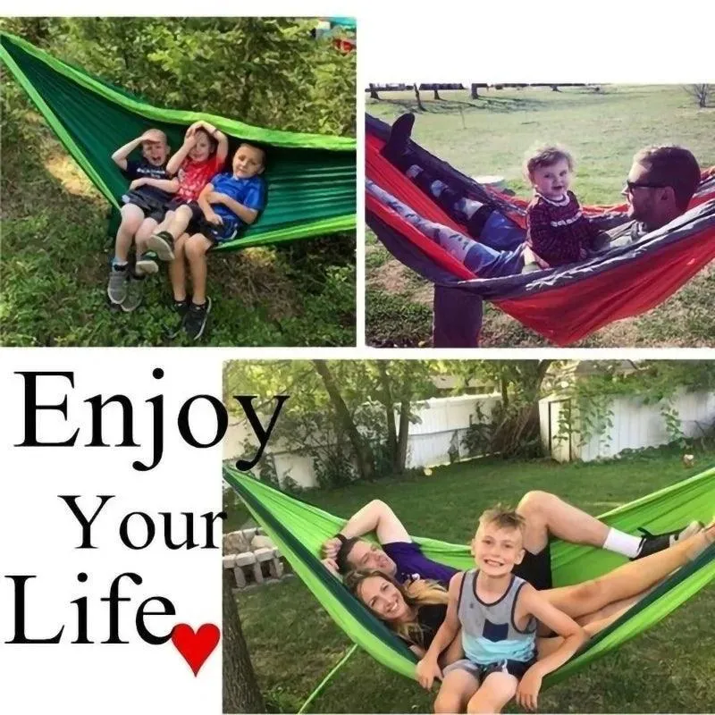 Portable Camping Hammock: Lightweight Nylon Single Bed for Relaxation