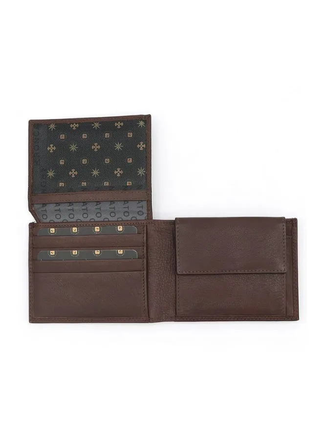 R Roncato Men's Leather Wallet Nappa Style, Equipped With Coin Purse, Spaces for Credit Cards, Id Card and Banknotes