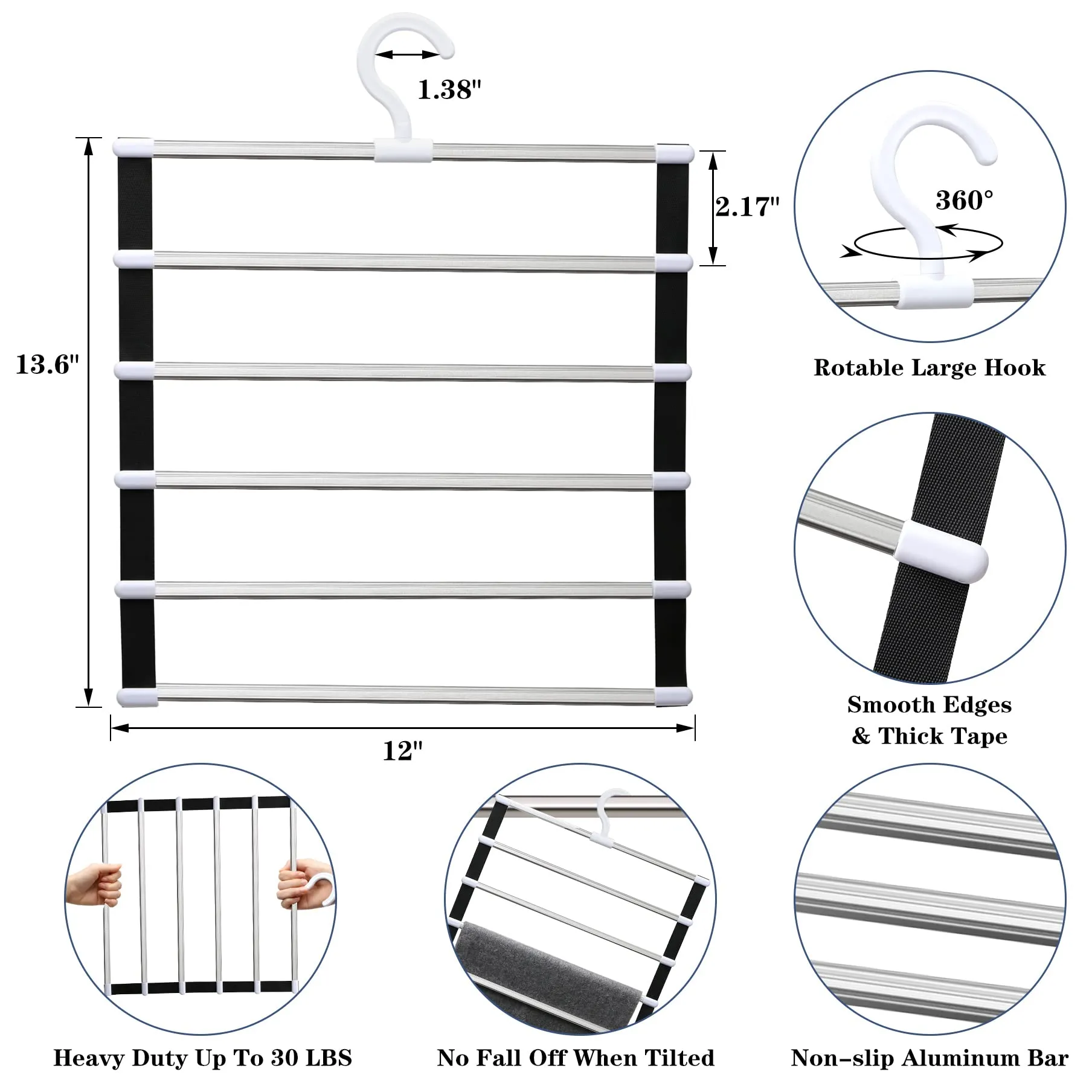 Space Saving Closet Pants Hangers