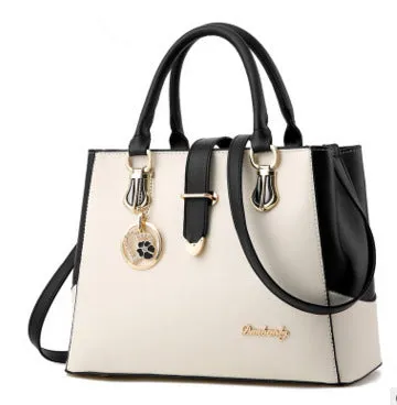 Style Stylish Sweet Fashion Women's Bag Stitching Contrast Color High-Texture Shoulder Handbag