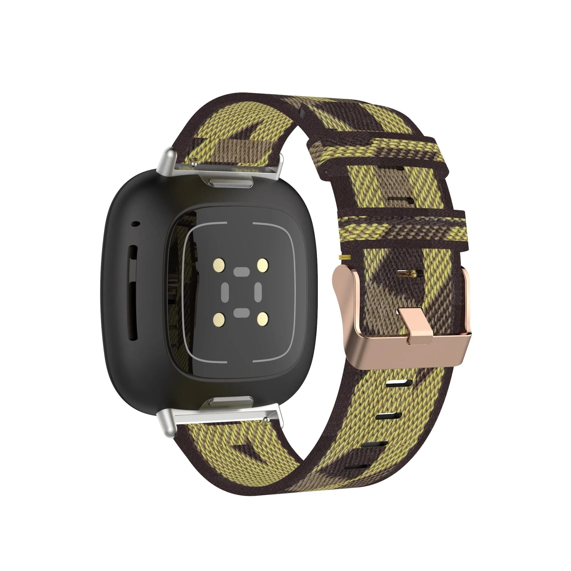 Stylish Canvas Watch Straps Compatible with Fitbit Charge 3