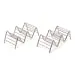 Taco Holders Set of 2 Premium Stainless Steel Stackable Stands, Each Rack Holds 2 or 3