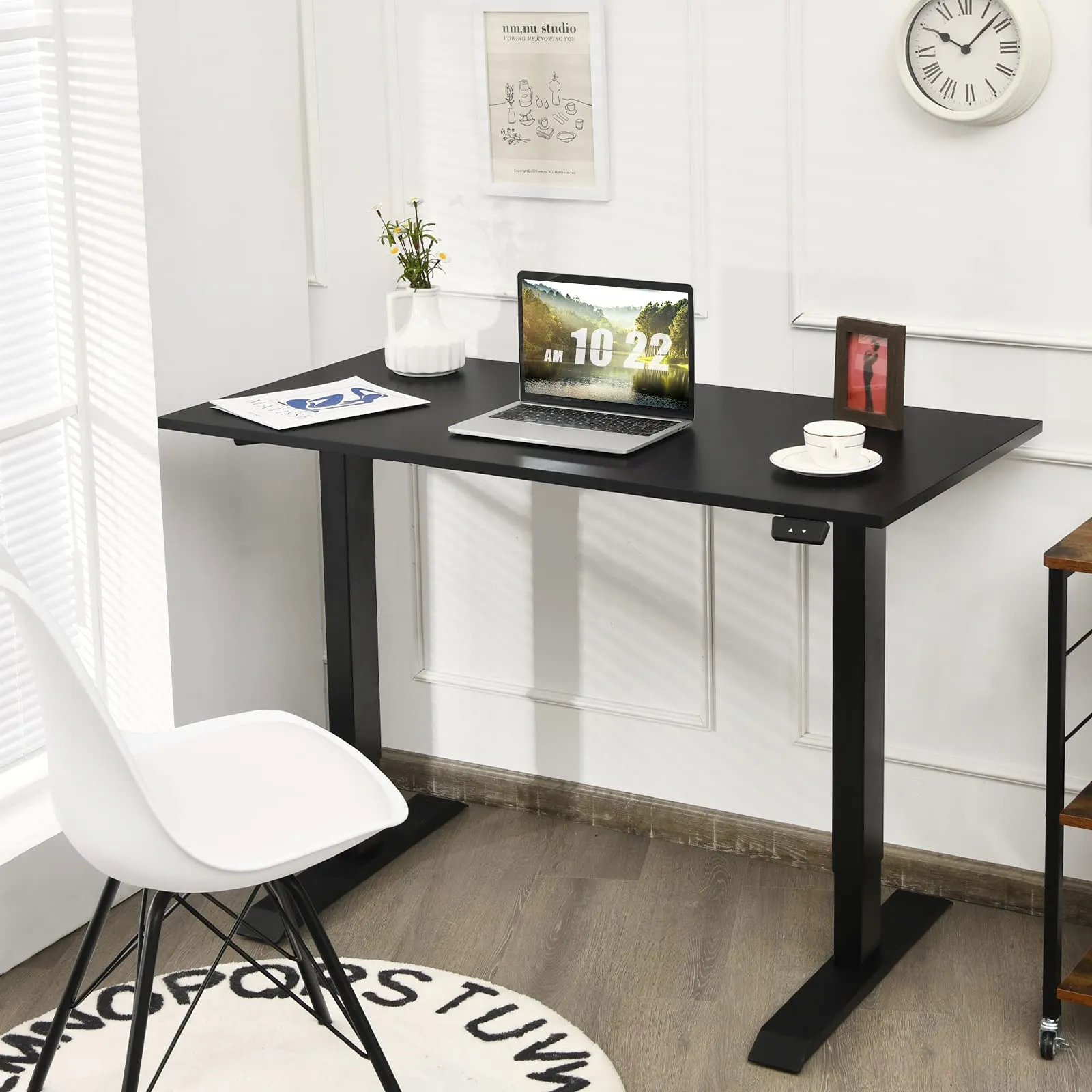 Tangkula Electric Standing Desk, 48 x 24 Inch Sit to Stand Up Desk