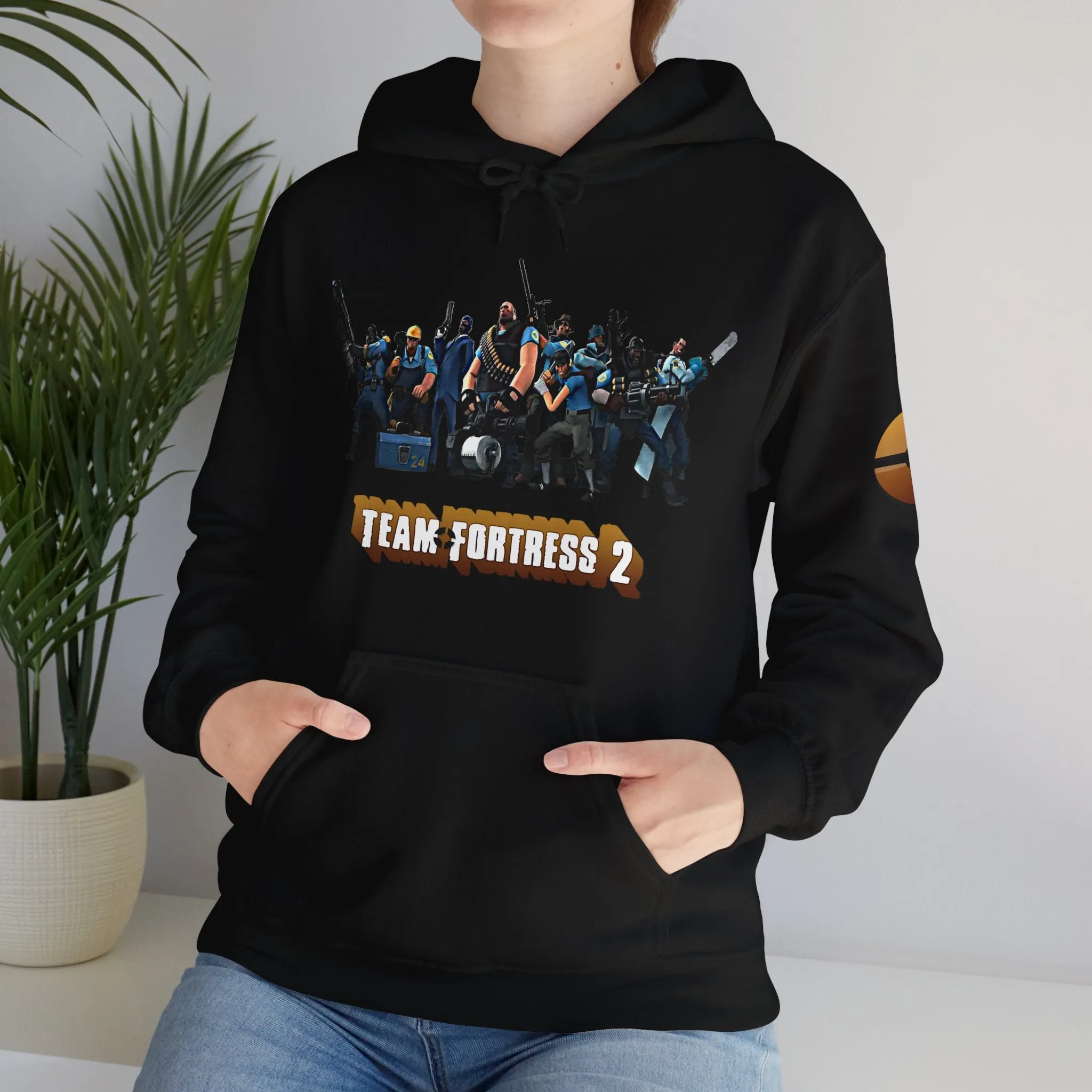 Team Fortress 2 TF2 Blu Hoodie, Gamer Hooded Sweatshirt, Video Game Pullover, Geeky Gift, Gaming Apparel, Unisex Jumper